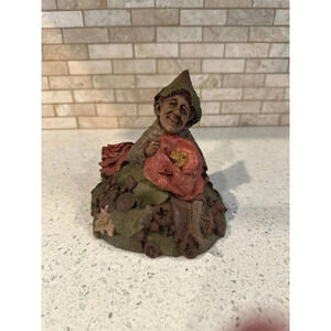 Tom Clark‎ figurine gnome SIGNED Cairn sculpture Nunny Flower rose floral (n)